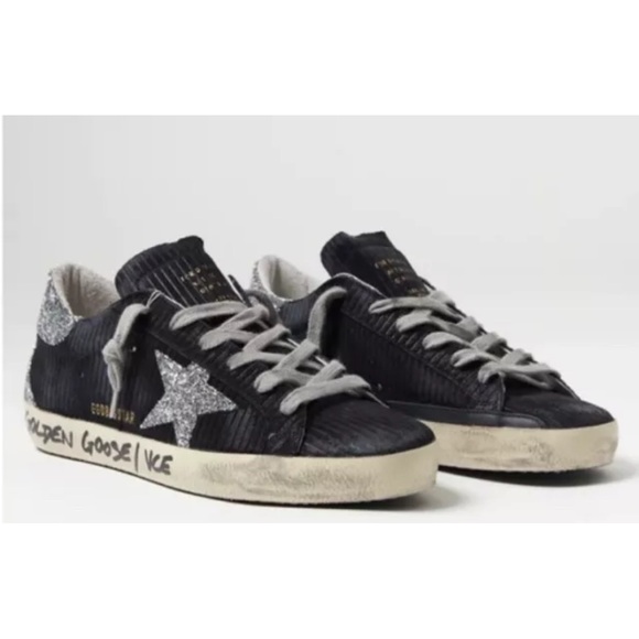 GOLDEN GOOSE | Superstar Corduroy Swarovski Crystal Sneakers 38 - Picture 1 of 17